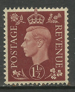 GB 1937 KGV1 1 1/2d Red Brown Umm SG 464 ( H165 ) - Ungebraucht