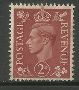 GB 1951 KGV1 2d Pale Red Brown MM SG 506 ( T413 ) - Ongebruikt