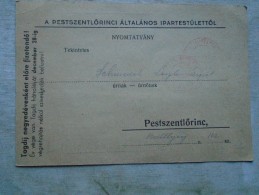 D141867  Hungary Pestszentlörinc - Iparosok - Pozsgay Károly Elnök 1943 - Briefe U. Dokumente