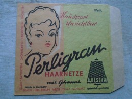 D141878 - Perligran  Hairnet Haarnetze  Mit Gummi - Made In Germany - Etiquettes