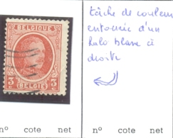 1922 BELGIQUE COB N° 192 ( O ) Tache De Couleur Entourée D' Un Halo Blanc à Droite - Sin Clasificación