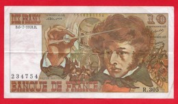 -- BILLET 10FRANCS  BERLIOZ - B.6-7-1978.B. -  SERIE R.305 -- - 10 F 1972-1978 ''Berlioz''