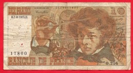 -- BILLET 10FRANCS  BERLIOZ - H.7-8-1975.H.  -  SERIE  O.216  -- - 10 F 1972-1978 ''Berlioz''