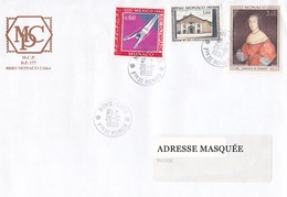 Lettre Prioritaire Voyagée De Monte Carlo Pour La Suisse Le 26/10/1998 Tp De Monaco Jeux Olympiques De Mexico, Centenair - Storia Postale