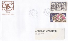 Lettre Voyagée De Monte Carlo Pour La Suisse Tp De Monaco Bicentenaire De La Naissance De François-René, Vicomte De Chat - Covers & Documents