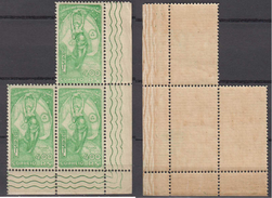 Brazil Brasil Mi# 393 ** MNH Corner Block Of 3 400R JUSTO 1933 - Unused Stamps