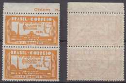 Brazil Brasil Mi# 408 ** MNH Pair FEIRA DE AMOSTRAS RIO 1934 - Nuevos