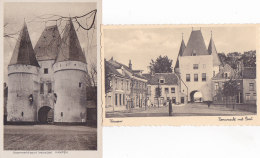 Bd - Lot De 2 Cpa Hollande - Kampen - Koornmarkt Met Poort - Kampen