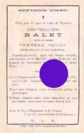 Mr Robert  RALET époux De Th. GONDA 1871 Bourgmestre Horion-Hozémont Aux Cahottes  Flemalle / RARE - Obituary Notices
