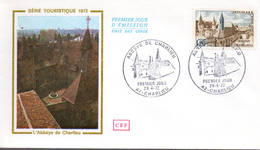 FRANCE  FDC  1972 Abbaye De Charlieu - Abbeys & Monasteries