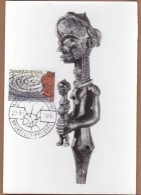 AC  - BELGIUM MAXIMUMCARD - Figurine (mère Et Enfant) Tribu Luluwa - Kasaye - Congo Kinshasa (1966) African Art 1966 - 1991-2000