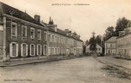 CPA - MARCILLY (10) - Aspect Du Quartier De La Gendarmerie En 1918 - Marcilly