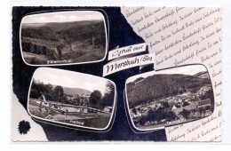 5222 MORSBACH, Gruß Aus.., Freibad, Teilansicht, Zielenbachtal, 1961 - Gummersbach