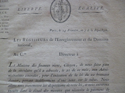 Révolution 29 Frimairean 7 Circulaire Sur Les Tabacs Commerce Signé Beauvallon à Albi Alby - Decretos & Leyes