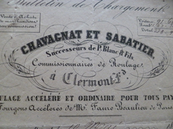 Roulage Diligence Chavagnat Et Sabatier 1845 Paris Pour Malbosc - Transportmiddelen