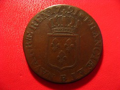 France - Sol 1791 B Rouen Louis XVI - Faux D'époque 9934 - 1774-1791 Luigi XVI