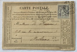 CARTE PRÉCURSEUR Pour ORLEANS Affranchissement Type Sage 1876 - Voorloper Kaarten