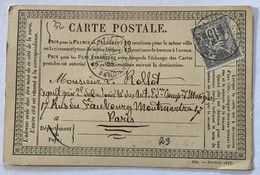CARTE PRÉCURSEUR De CASTILLON Pour PARIS SOCIETE DES AUTEURS ET COMPOSITEURS DE MUSIQUE 1877 - Precursor Cards
