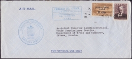 1962-H-25 CUBA 1962 CANADA EMBASSY OFICIAL COVER. CORRESPONDENCIA DIPLOMATICA. - Brieven En Documenten