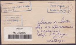 2004-H-10 CUBA 2004 POST PAID. PORTE PAGADO. FRANQUICIA DE MULTAS. SANTA CLARA. - Cartas & Documentos