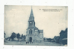 Cp , 93 , NEUILLY PLAISANCE , L'église Et La Place JULES FERRY , Voyagée 1931, Photo éditions Blaincourt Les Precy - Neuilly Plaisance