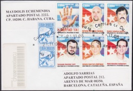 2007-H-9 CUBA 2007 REGISTERED COVER USED 2008. ESPIAS SPY COMPLETE SET. - Covers & Documents