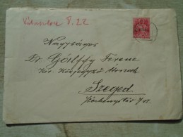 ZA421.18 Hungary  Cover  From Szatmárnémeti To Szeged 1941 Stamp Dél Visszatért - Storia Postale