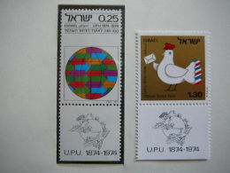 Israel 1974 MNH # Mi. 619/0 World Postal Union. Weltpostverein. UPU - Ungebraucht (ohne Tabs)