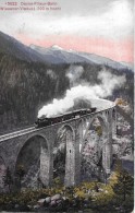 DAVOS-FILISUR-BAHN → Dampfzug Beim Wiesener-Viadukt, Ca.1930 - Wiesen