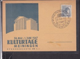 Sonderstempel Meiningen Kulturtage 1947 - Meiningen