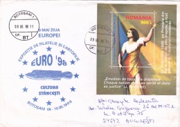 EUROPA DAY 1998 ,BLOCK ON COVER ROMANIA. - Altri & Non Classificati