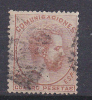 SPAIN 1872 Amadeo I - 4 Pta Brown Red Used 188 (Mi.119) - Oblitérés