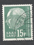 SARRLAND 1957 Federal President Theodor Heuss, 1884-1963   USED - Oblitérés