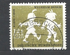 SARRLAND 1958 The 50th Anniversary Of The Death Of Wilhelm Buch, 1832-1908   USED - Used Stamps