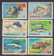 Dominique  N° 414 / 19 X  Faune : Poisssons, Les 6 Valeurs Trace De Charnière  Sinon TB - Dominica (...-1978)