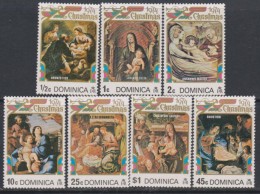 Dominique  N° 495 / 01 XX  Noël : Tableaux, Les 7 Valeurs Sans Charnière, TB - Dominica (...-1978)