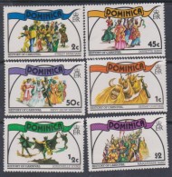 Dominique  N° 545 / 50 X  Histoire Du Carnaval, Les 6 Valeurs Trace De Charnière  Sinon TB - Dominique (...-1978)