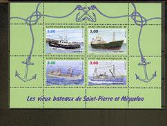 Saint Pierre Et Miquelon BF  5 Vieux Bateaux Neuf ** MNH Sin Charmela - Hojas Y Bloques