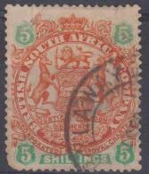 RHODESIA - 1896 5/-  Coat Of Arms. Scott 38. Used - Other & Unclassified