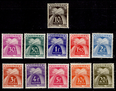 Andorra-056 - 1943-46: Y & T N.21-31(++/+/sg) MNH/LH/NG - N.21(sg)NG, 22,25,31(+)Lh  - Privi Di Difetti Occulti. - Neufs