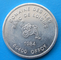 Picardie Somme 80 Offoy Parc De Loisirs Domaine Des îles , Alu 26mm 1984 , Nécessité Moderne ! - Monétaires / De Nécessité