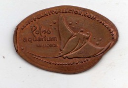 Token,Spain,Mallorca, Palma Aquarium,ray,fishes,metal. - Otros & Sin Clasificación