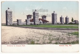 KANSAS CITY MISSOURI MO ~ SWOPE PARK ENTRANCE - SHELTER HOUSE ~ C1907 Vintage Postcard [6135] - Kansas City – Missouri