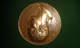 1850, F De Hondt, Oost-Vlaanderen, Exposition Provinciale, 42 Gram (med312) - Pièces écrasées (Elongated Coins)