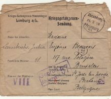 Prisonnier De Guerre Lambrichs Julia Famille Beauvois Lehardy Lmburg A/l 1918 - Kriegsgefangenschaft