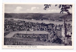 5462 BAD HÖNNINGEN, Ortsansicht Mit Schloß Arenfels, 1961, Druckstelle - Bad Hoenningen