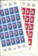 ANDORRA CORREO FRANCES 25 SELLOS Nº 229 Y 231 DE LA SERIE FLORES 1973 (C.H.C.11.16) - Blocs-feuillets