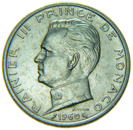 [NC] MONACO - RAINIERI III - 5 FRANCS ARGENTO 1960 - 1960-2001 Nouveaux Francs