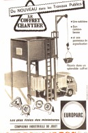 PUB " COFFRET CHANTIER  " " EUROPARC " 1962 - Publicitaires - Toutes Marques