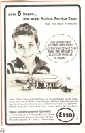 PUB  STATION SERVICE EN PLASTIQUE  " ESSO  " 1963 - Reclame - Alle Merken